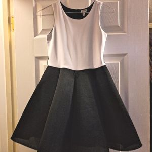 Black and white cocktail dress